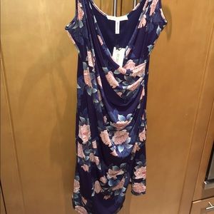 BCBG slinky side slit dress size M new with tags